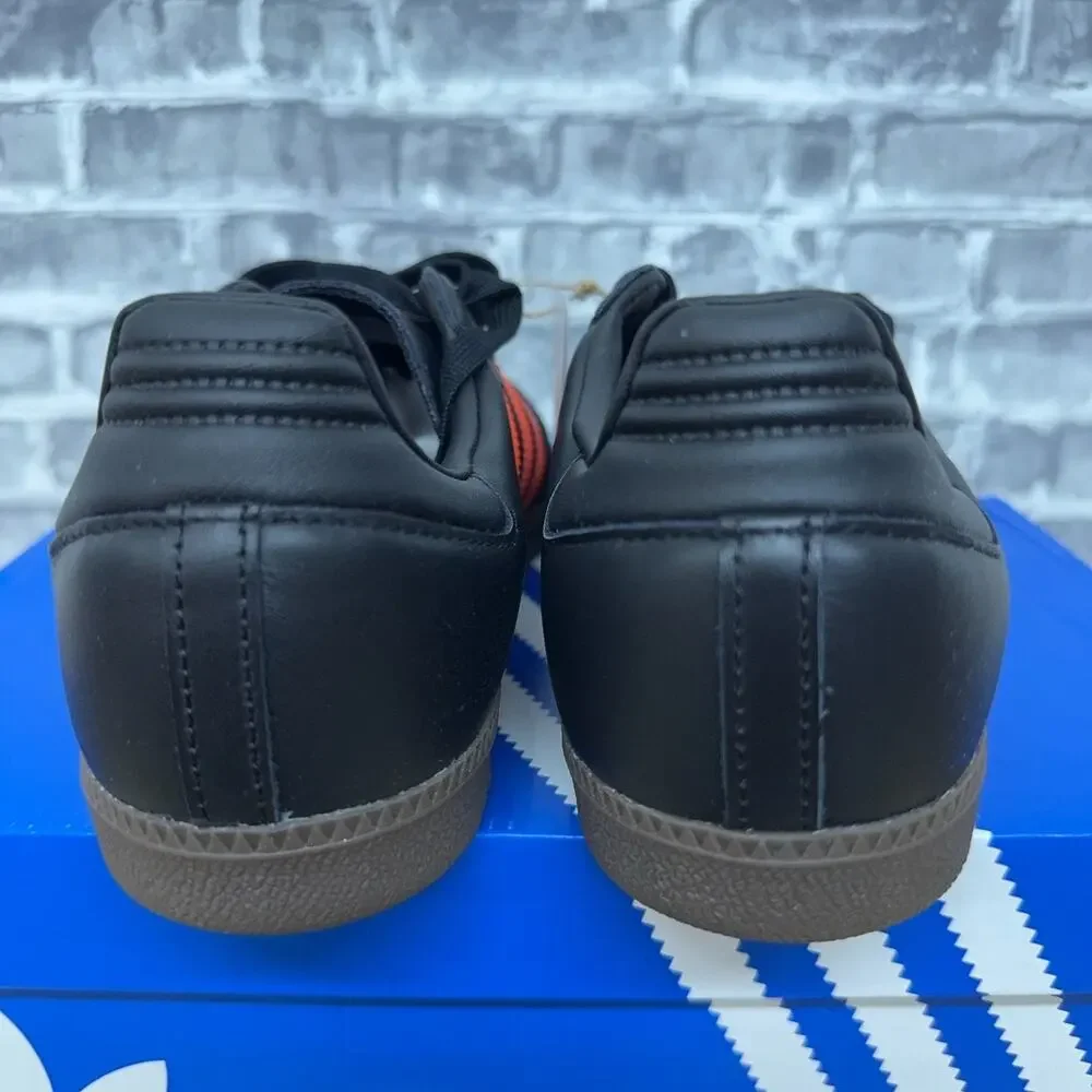 adidas Originals Samba OG Core Black Impact Orange Gum JR0910 Mens Size 8 New